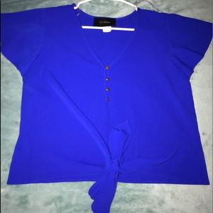 Navy blue Crop blouse